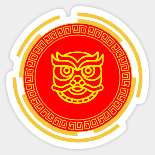 fashionable and on-trend Chinese new yea Sticker